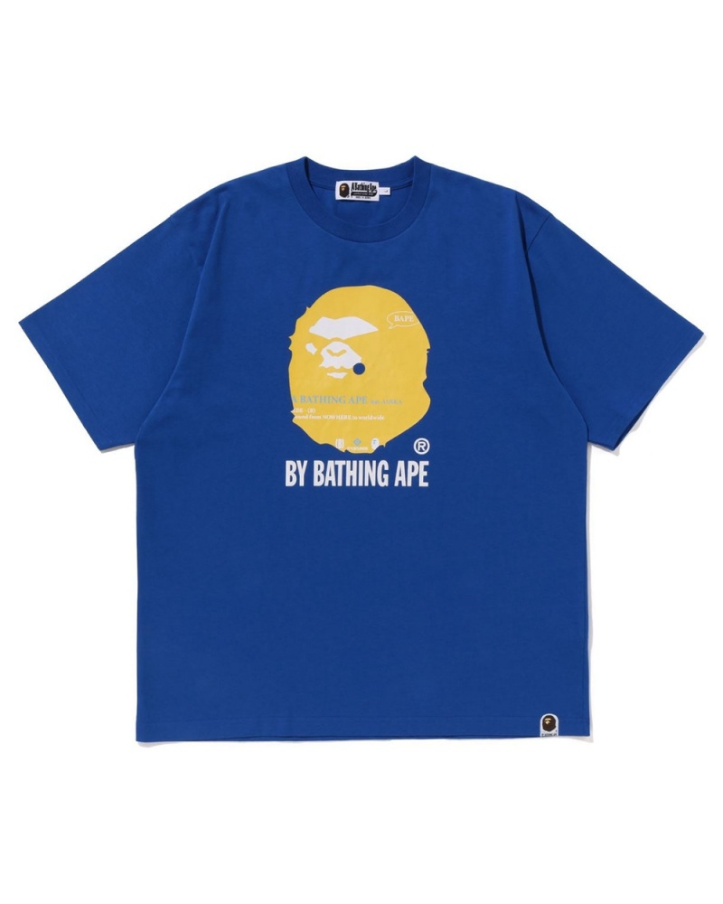 T Shirts Bape By Bathing Ape Bleu Royal Bleu Homme | QSK-57257377